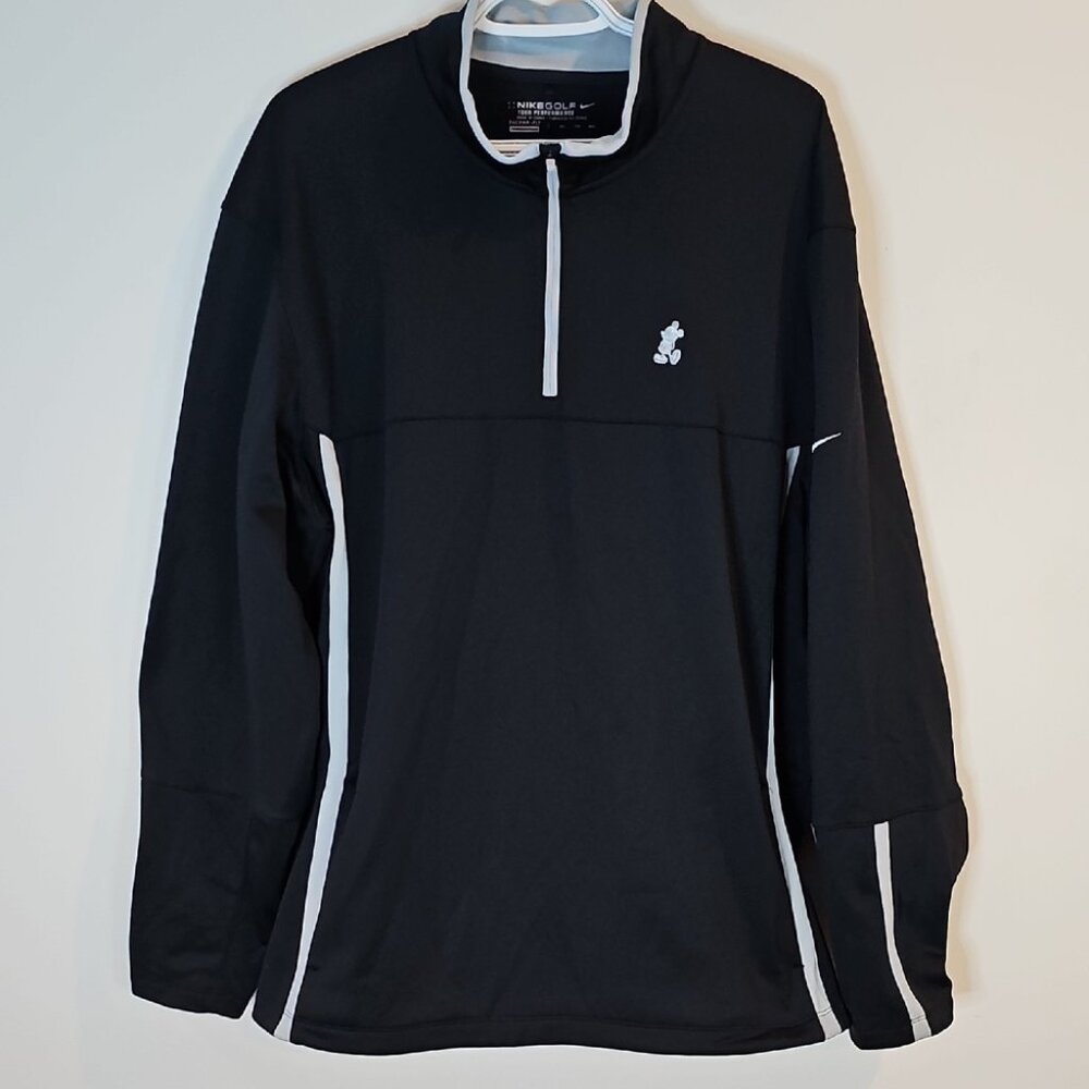 Nike Golf Tour Performance Therma-fit Black and White XXL Half Zip Jacket